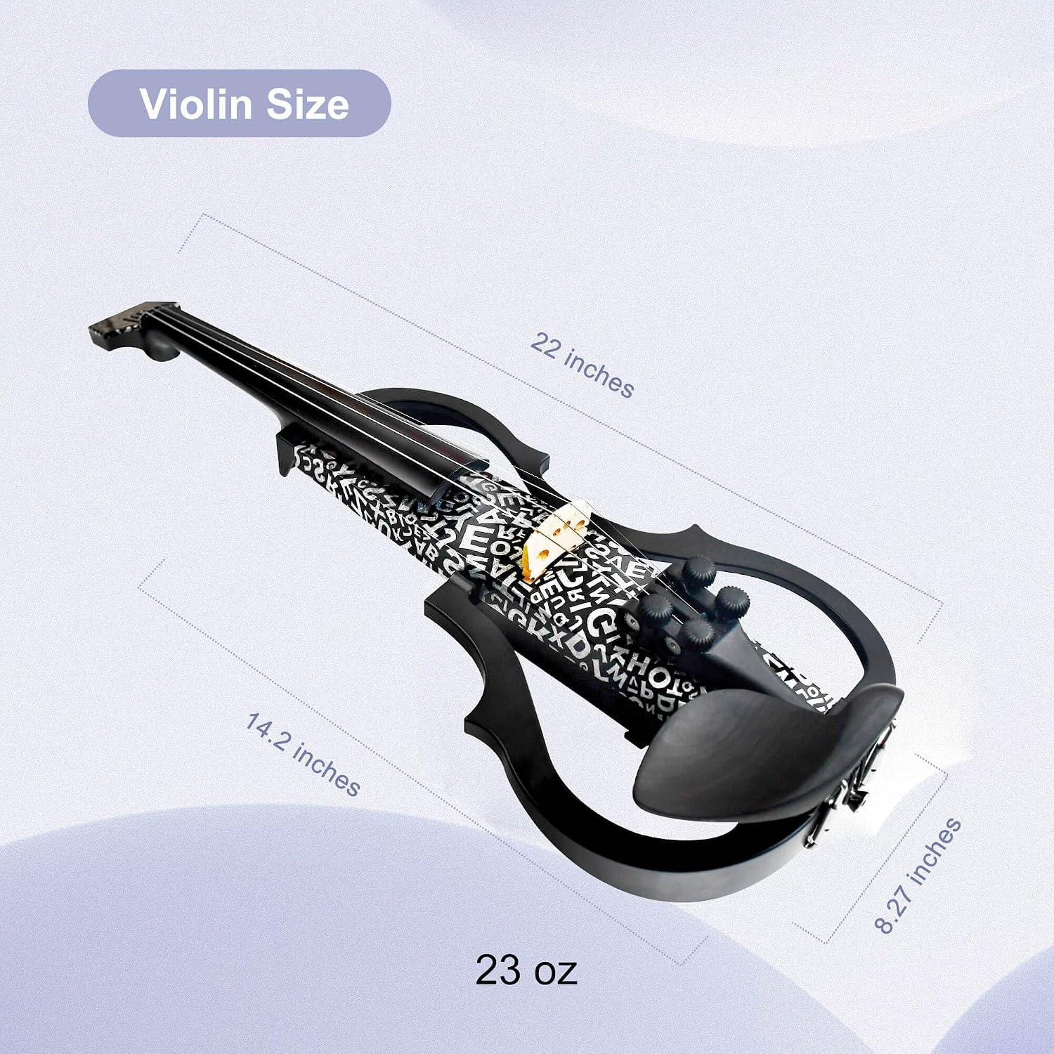 Premium Carbon Fiber Electric Violin Full Size 4/4,Professional Silent Electric Violin for Adults,Teens,Electric Fiddle with Pro Pick up-ZNDS-2304