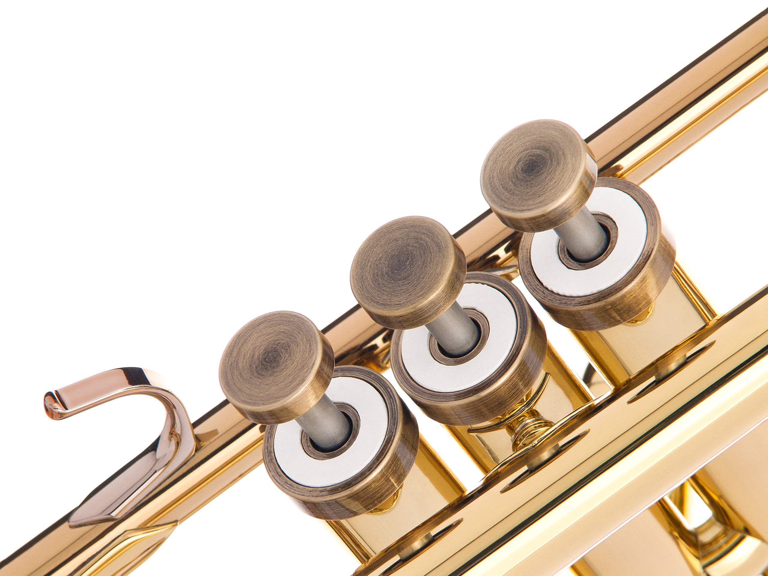 Trumpet Trim Kit for improving the sound. For all Bach Stradivarius Trumpet. Custom made KGUBrass (HEAVY, Antique Bronze Lacquer)
