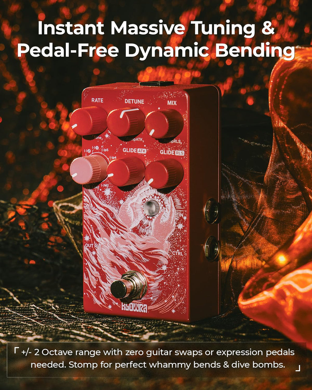 Verdict Polyphonic Octave Pedal for Guitar & Bass - Pitch Shifter with Synth, Organ & Cello Emulation; Zero Tone Loss Analog Dry-Through for Live Gigs & Studio; Freeze & Swell Ambient Effects
