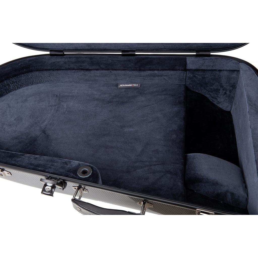Crossrock Composite Carbon Fiber Hard-shell case for F-Trigger or Straight Trombone with TSA lock-Black(CRF3000TBBK)