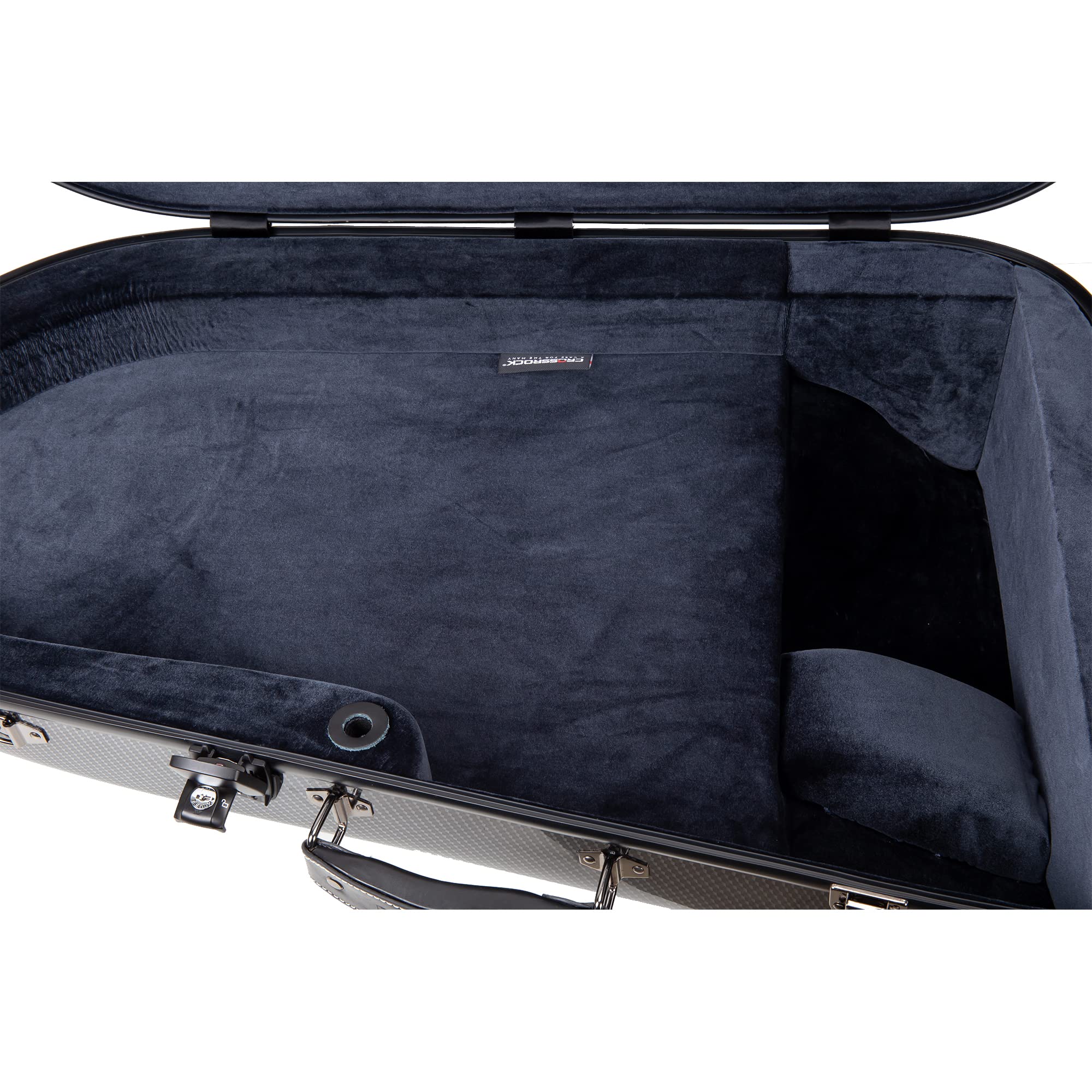 Crossrock Composite Carbon Fiber Hard-shell case for F-Trigger or Straight Trombone with TSA lock-Black(CRF3000TBBK)
