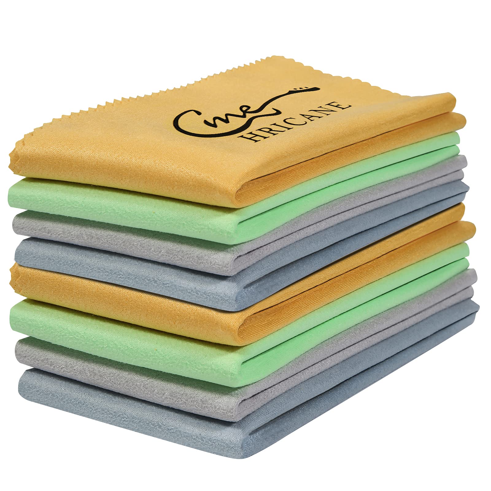 Guitar Cloths Ultrafine fiber suede (12"x12" Cloths) Plush Polishing Cloths for Musical Instruments Premium Polishing & Cleaning Cloths for Guitar Violin Piano Clarinet Trumpet (6 Pack Blue)