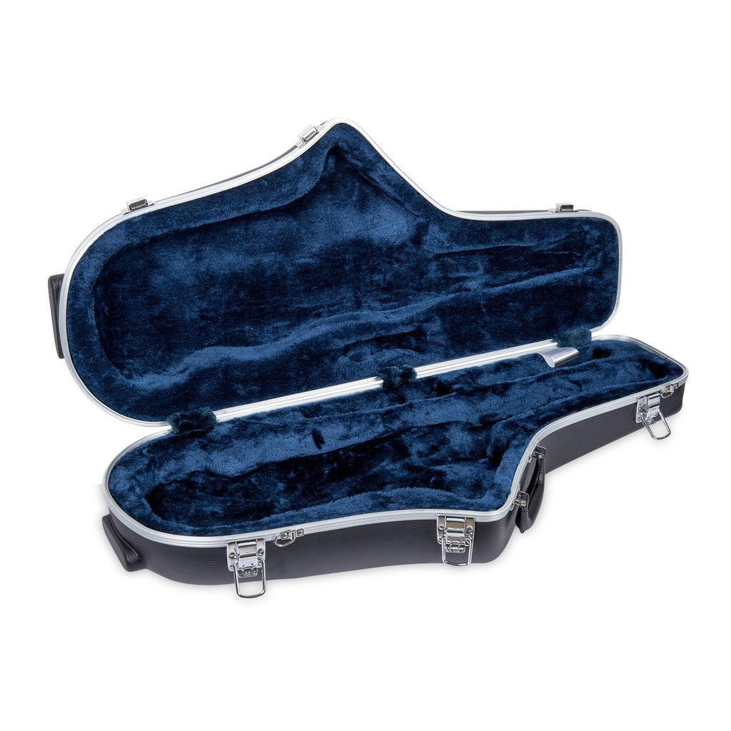 Crossrock Trumpet Case for Bb Horn | Textured Blue Finish with Velvet Interior, Security Lock, Metal Feet & Detachable Strap (CRA861TRBL)