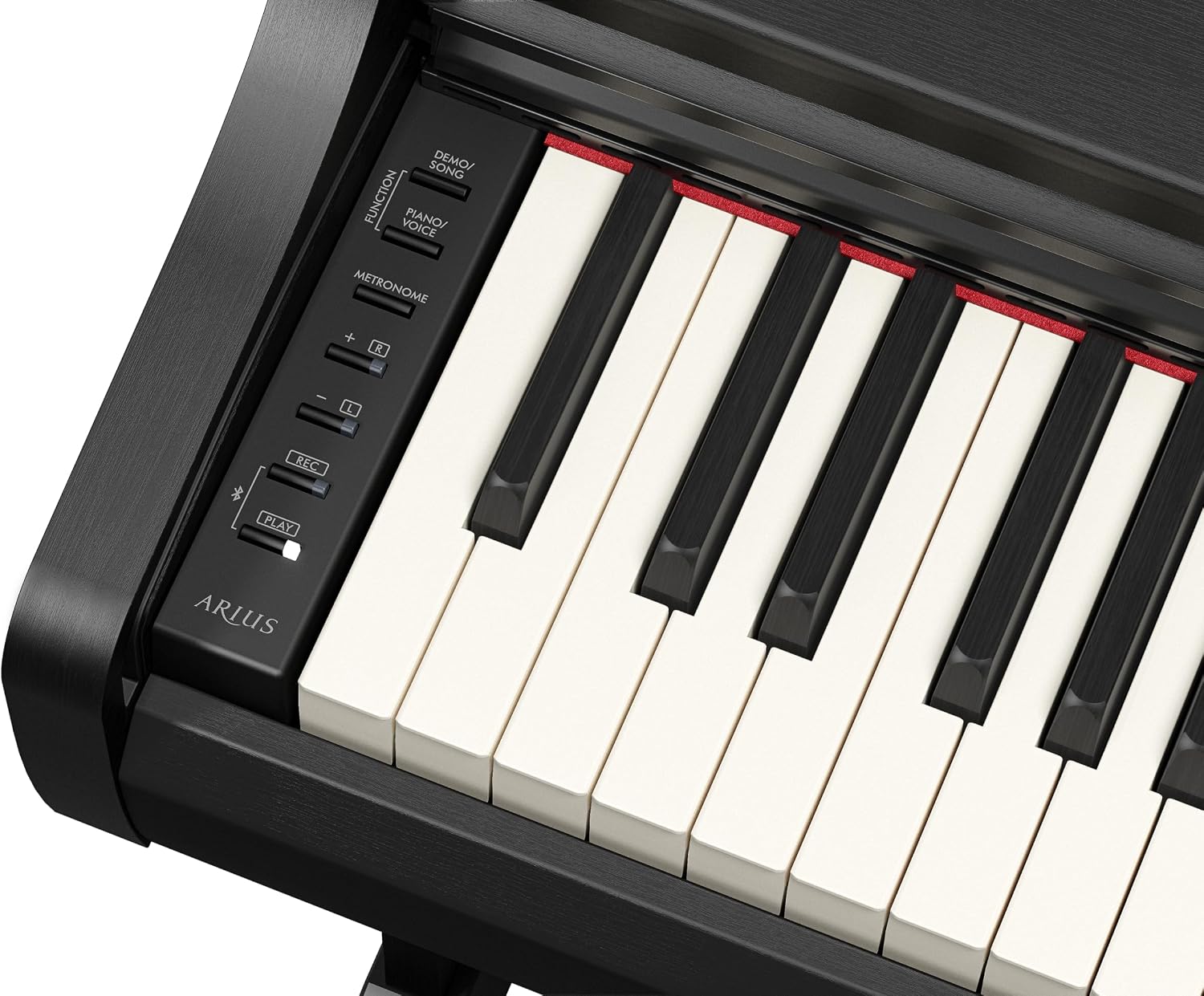 Yamaha Arius Series 88-Key Weighted Digital Piano Keyboard, Full Size, GrandTouch-E Action, CFX Concert Grand Piano Sound, 3-Pedal Unit, Bench Included, Classic Upright Design in Black YDP-166B