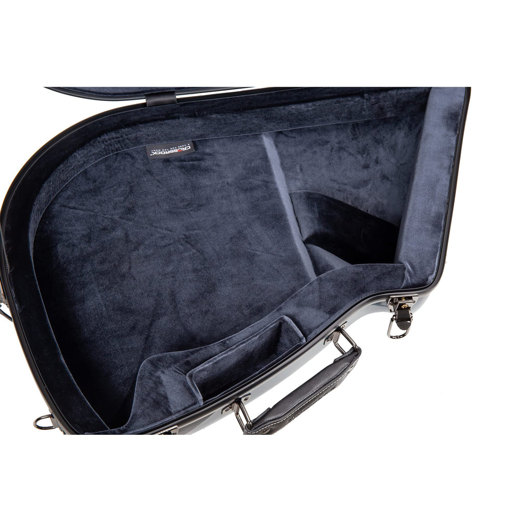 Crossrock Fiberglass Case fits for Trumpet with removable shoulder straps-Black(CRF1020TRBK)