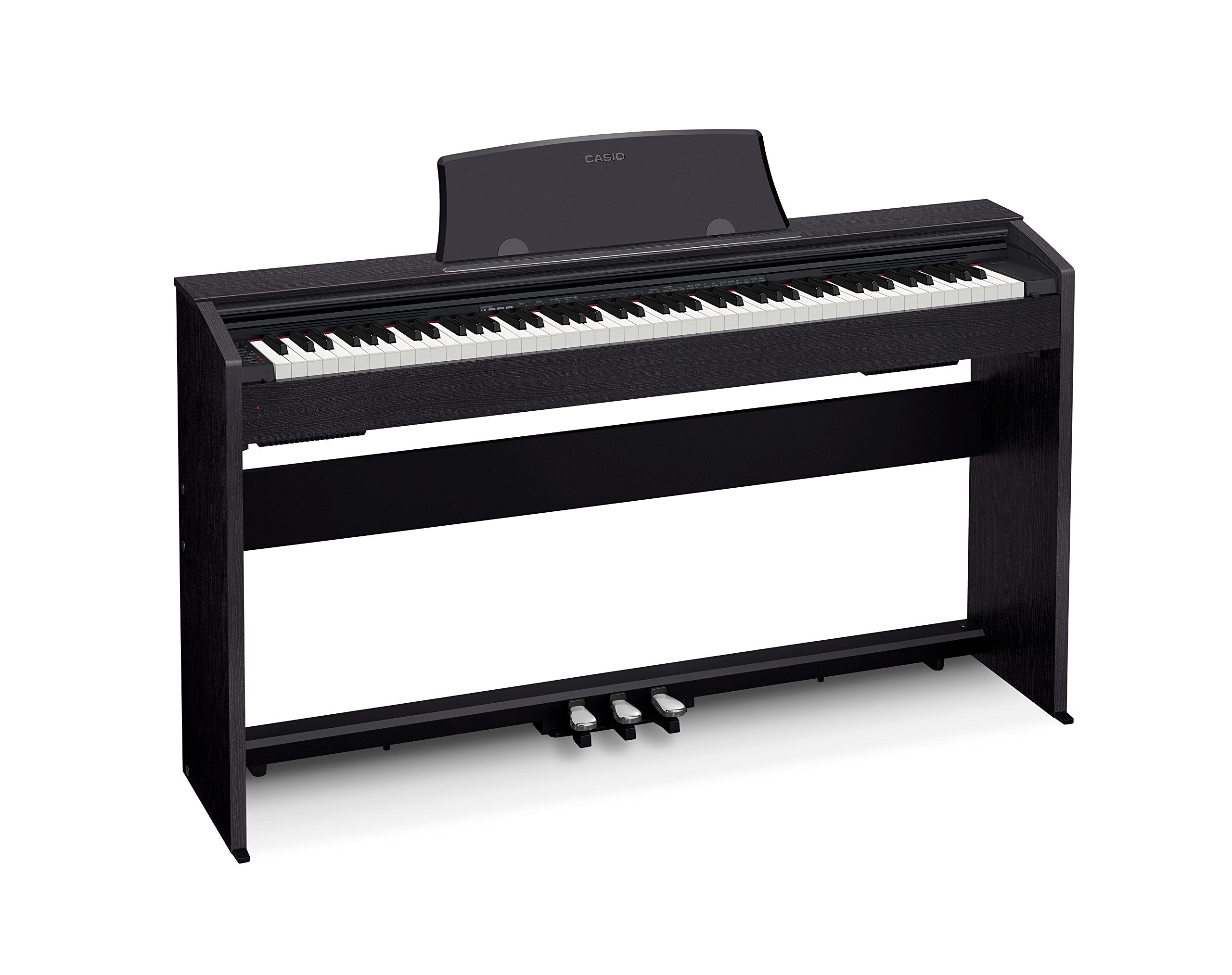 Casio PX-770 Privia Digital Piano - Black Bundle with Furniture Bench, Headphones, Instructional Book, Online Lessons, Instructional DVD, and Austin Bazaar Polishing Cloth