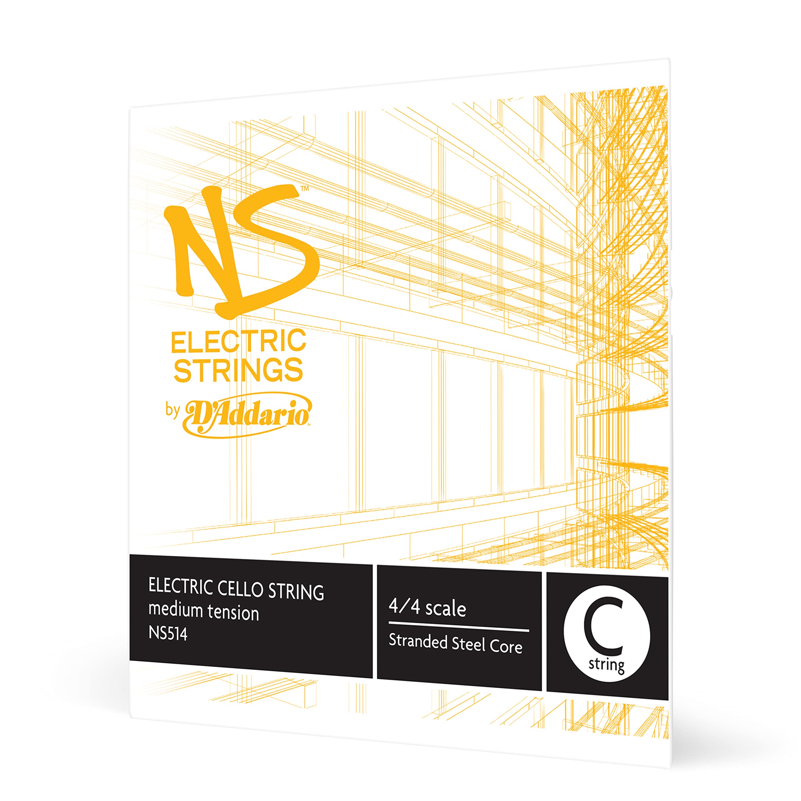 D'Addario NS Electric Cello String Set, 4/4 Scale, Medium Tension