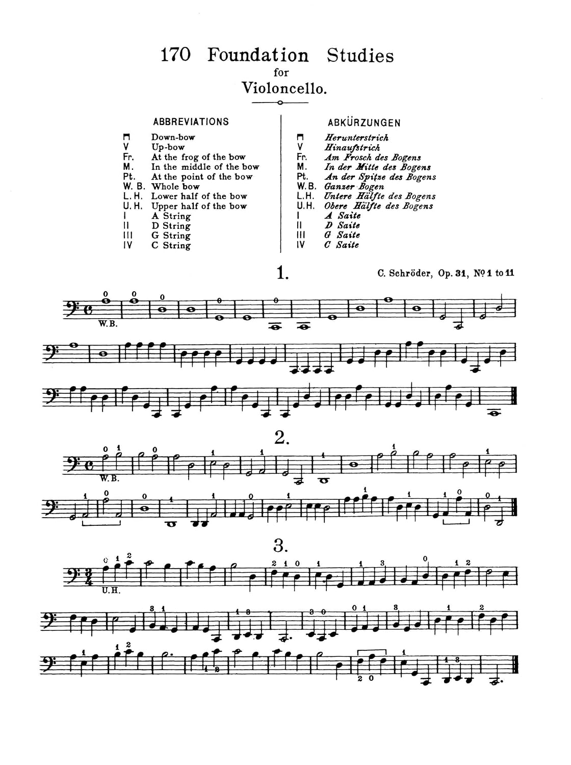 170 Foundation Studies for Violoncello: Volume 1 (Dover Chamber Music Scores)