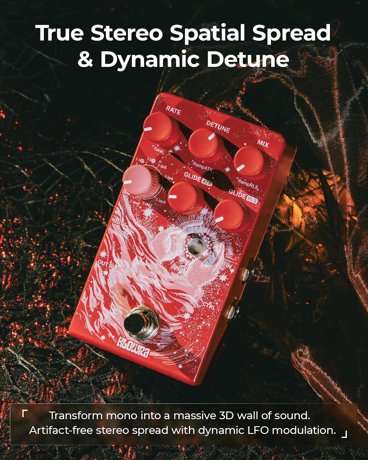 Verdict Polyphonic Octave Pedal for Guitar & Bass - Pitch Shifter with Synth, Organ & Cello Emulation; Zero Tone Loss Analog Dry-Through for Live Gigs & Studio; Freeze & Swell Ambient Effects