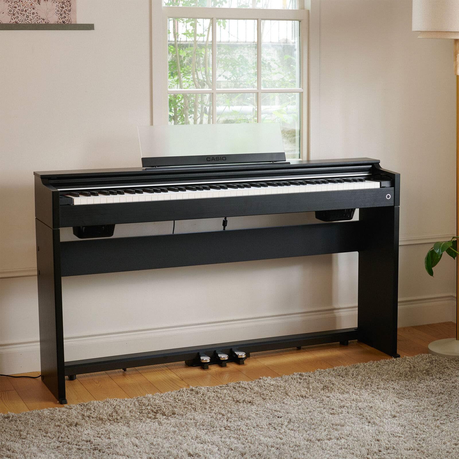 Casio AP-S200 CELVIANO 88-Key Digital Piano - Black Bundle with Furniture Bench, Headphones, Instructional Book, Austin Bazaar Instructional DVD, and Polishing Cloth