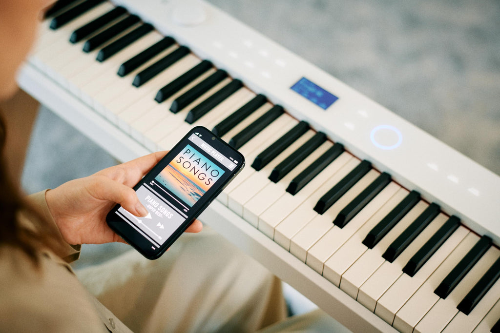 Casio Privia PX-S7000 Portable Digital Piano w/88 Hybrid Weighted Keys, 400 Tones, Touch Sensor Controls, Stand w/ 3 Pedals, Bluetooth, USB, AC Adapter, 32W Speakers, Harmonious Mustard (PX-S7000HM)