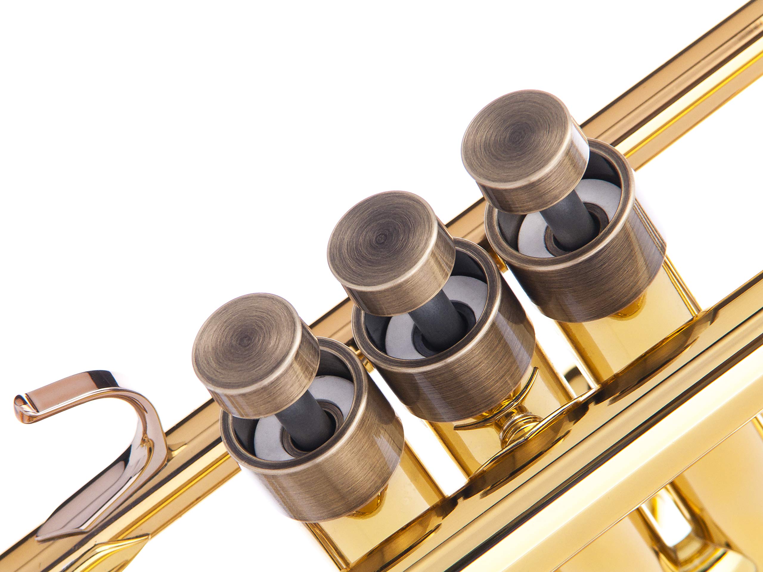 Trumpet Trim Kit for improving the sound. For all Bach Stradivarius Trumpet. Custom made KGUBrass (HEAVY, Antique Bronze Lacquer)