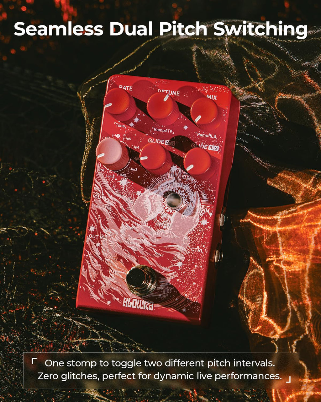 Verdict Polyphonic Octave Pedal for Guitar & Bass - Pitch Shifter with Synth, Organ & Cello Emulation; Zero Tone Loss Analog Dry-Through for Live Gigs & Studio; Freeze & Swell Ambient Effects