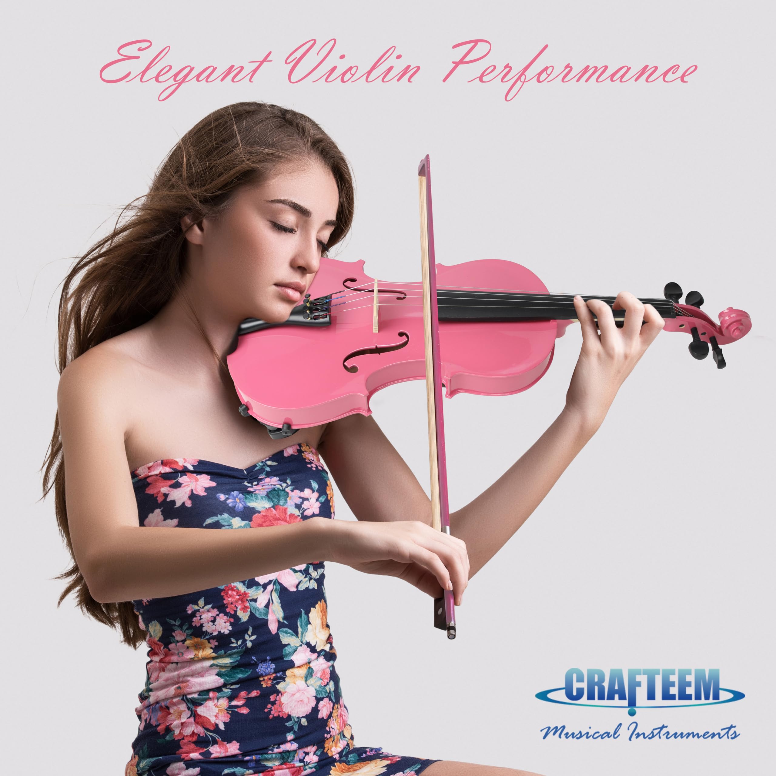 Crafteem Spruce and Maple Solid Wood Violin Outfit for Beginner Kids & Adults -Craft Your Perfect Sound and Begin Your Musical Journey with Confidence. (Glossy Antique, 1/2)