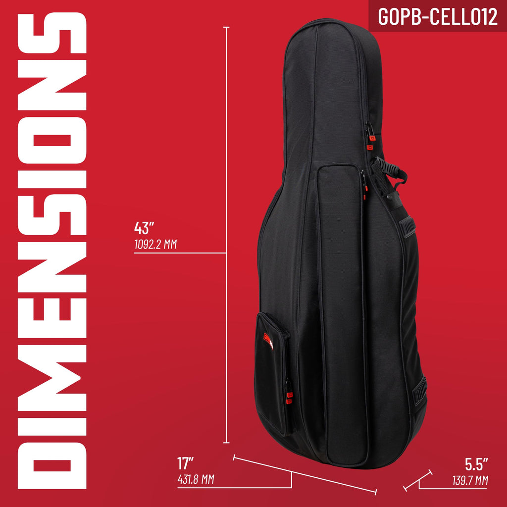 Gator Cases Pro Band and Orchestra Travel Bag for 4/4 Cello; (GOPB-CELLO44)