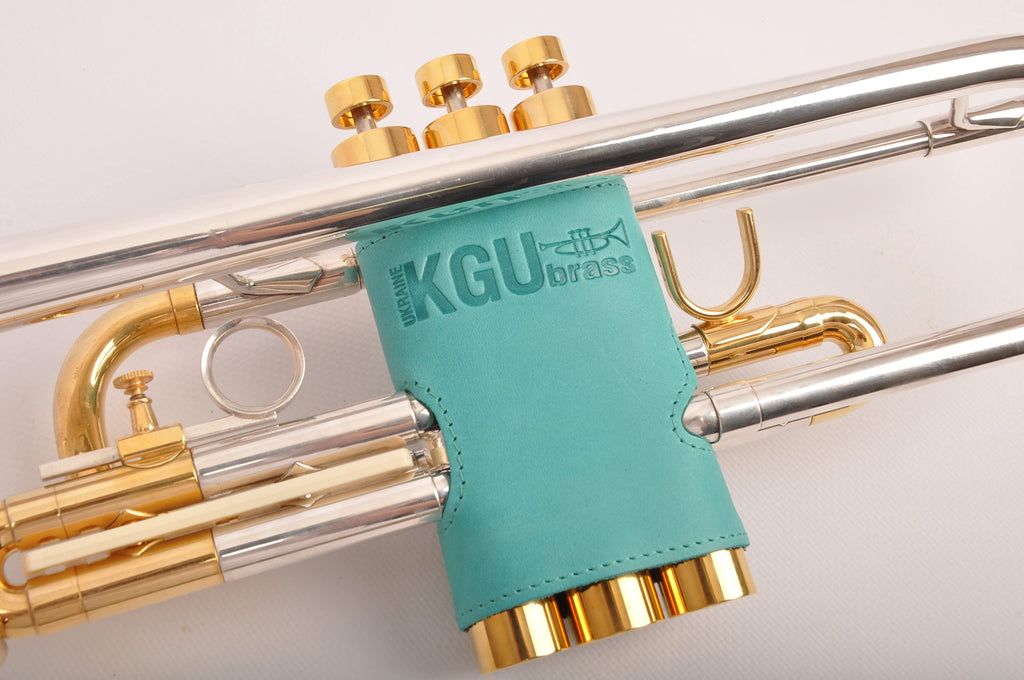 Trumpet valve guard by KGUBrass is the leather trumpet valve protector made of luxurious mild and thick material; use as protection from corrosion, scratches and stains (Marsala)
