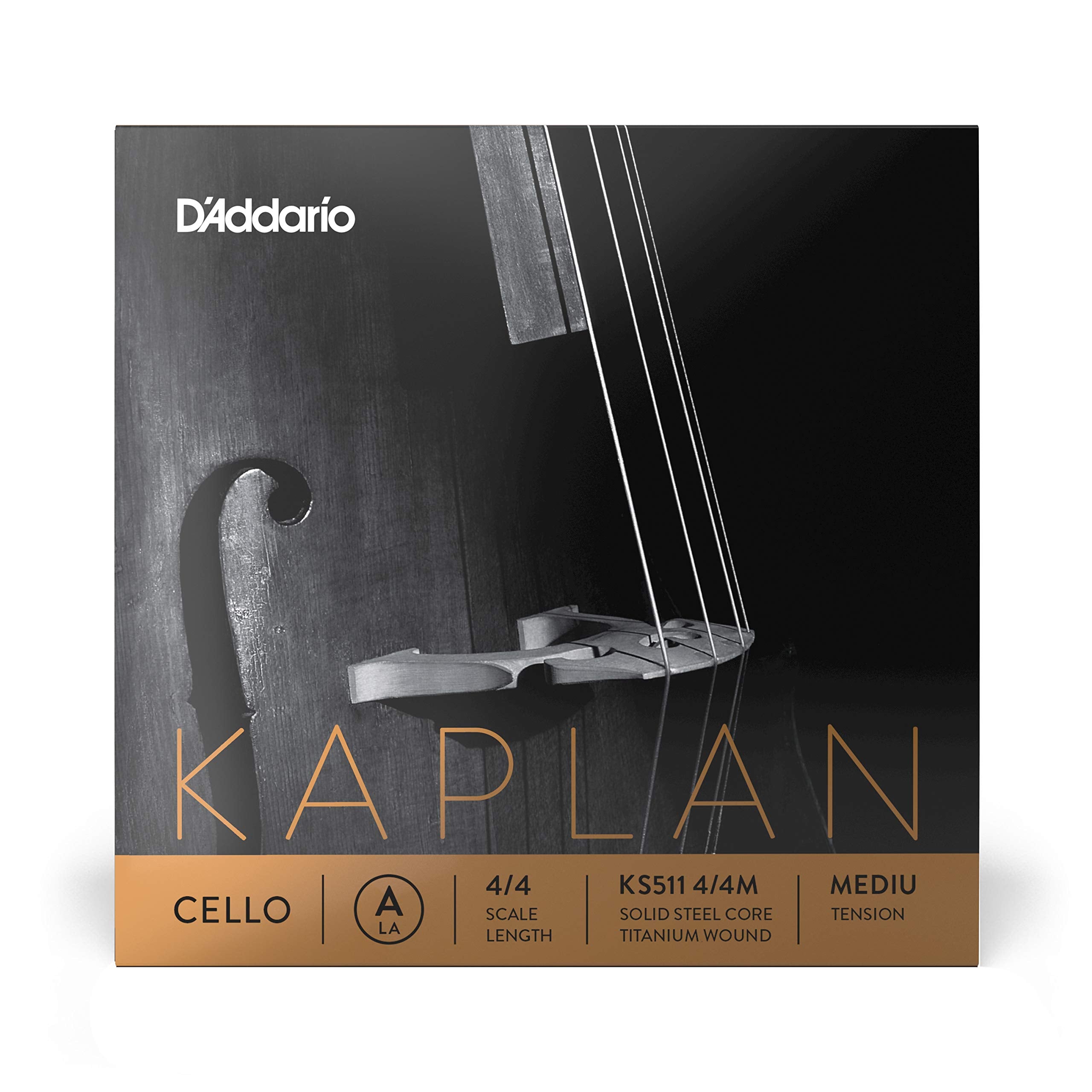 D'Addario Kaplan Cello Strings - Full Set - KS510 4/4M - Cello Strings - 4/4 Scale, Medium Tension
