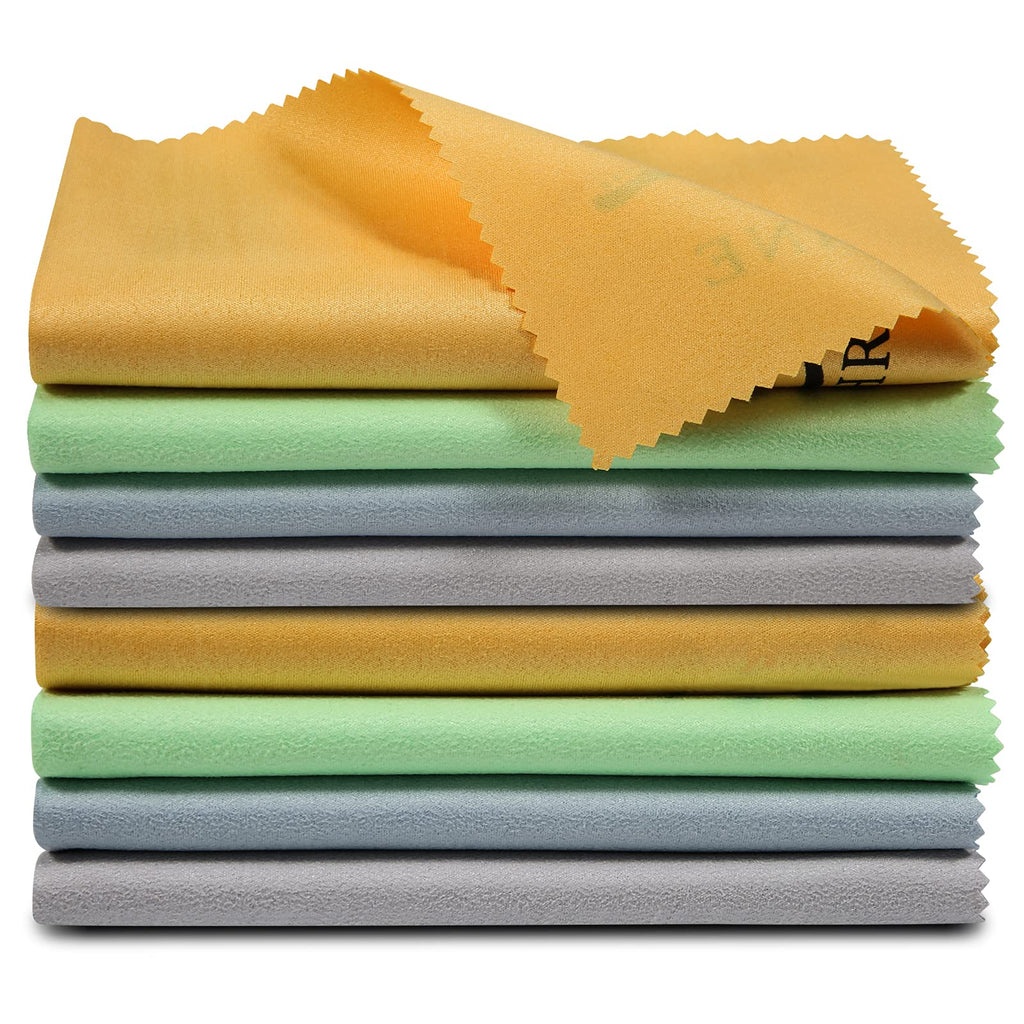 Guitar Cloths Ultrafine fiber suede (12"x12" Cloths) Plush Polishing Cloths for Musical Instruments Premium Polishing & Cleaning Cloths for Guitar Violin Piano Clarinet Trumpet (6 Pack Blue)