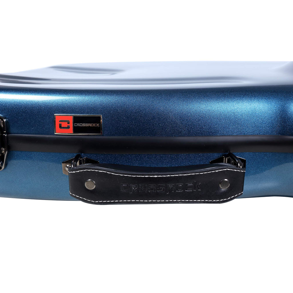 Crossrock Fiberglass Case fits for Trumpet with removable shoulder straps-Black(CRF1020TRBK)