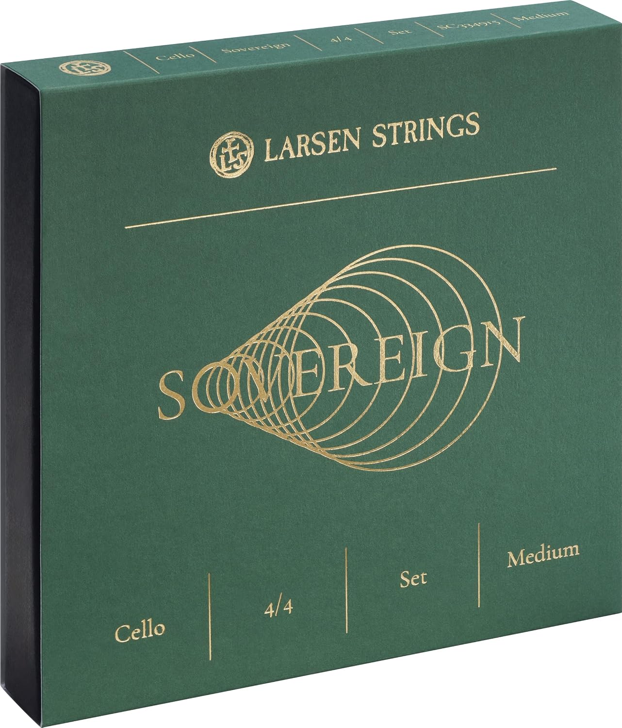 Larsen Sovereign Cello Strings – Professional Set – Medium Tension Cello Strings for Power, Projection and Complete Control