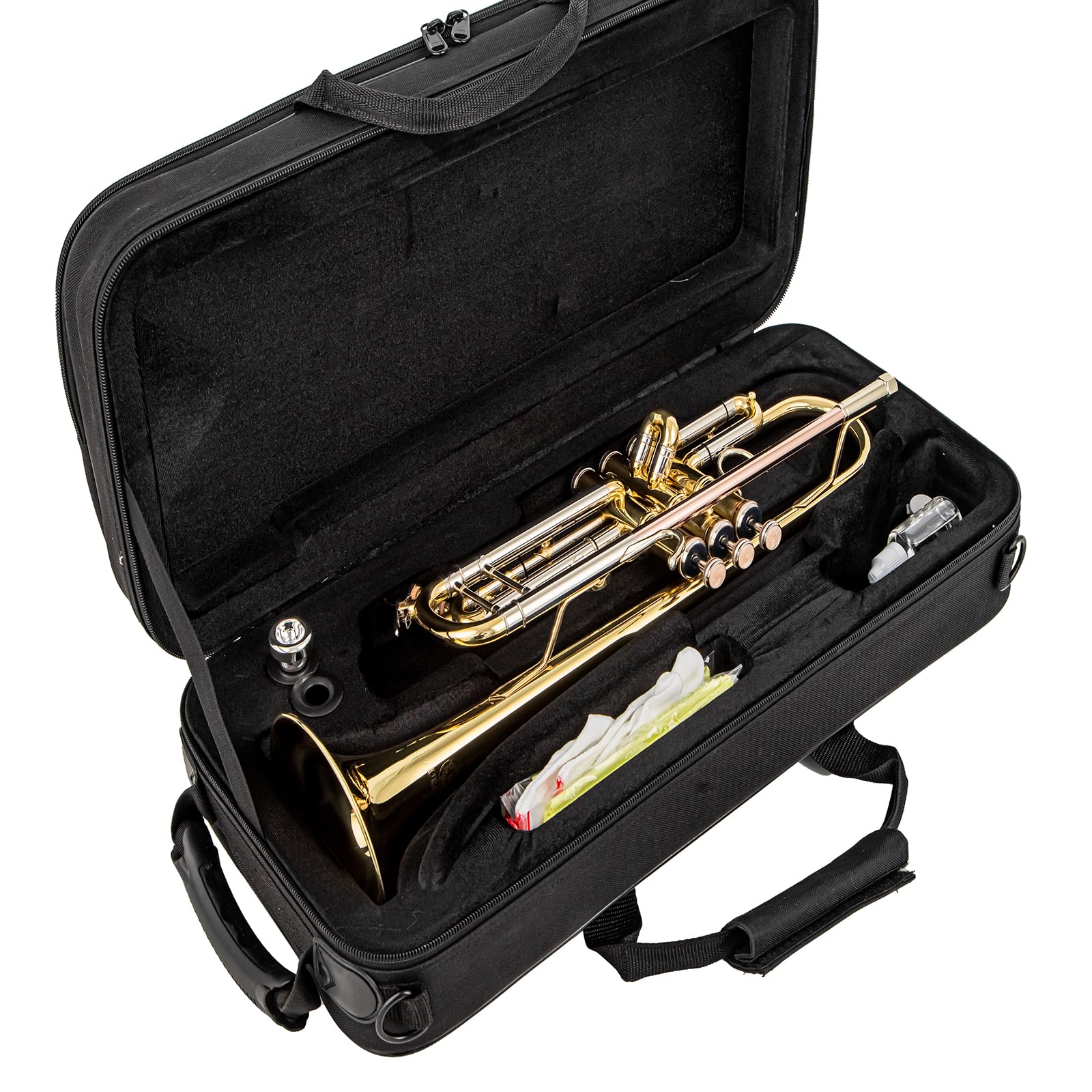 Bb trumpets red gold brass leadpipe mouthpipe advanced student professional trumpet Musical Instruments For Beginner Adults (710 gold brass)