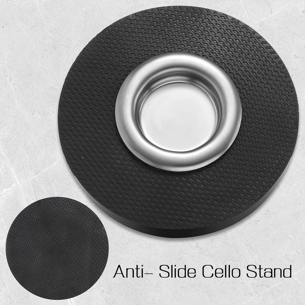 in Anchor Stopper The Original Slipstop Endpin Rest Rock Stop Black Cello Anti-slip Mat Cello Stopper Cellos Holder with Reinforced Brass Base for Practice Performance