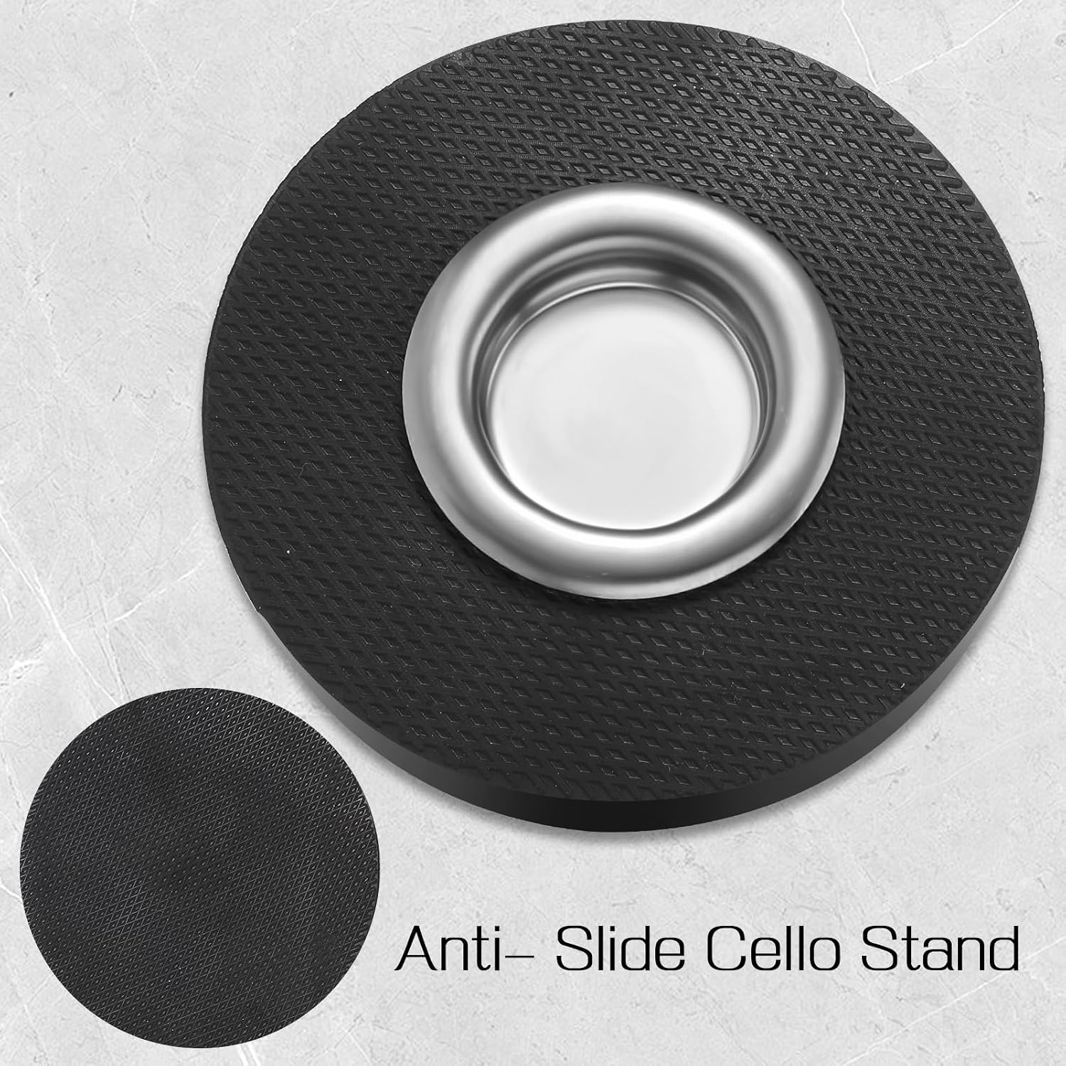 in Anchor Stopper The Original Slipstop Endpin Rest Rock Stop Black Cello Anti-slip Mat Cello Stopper Cellos Holder with Reinforced Brass Base for Practice Performance