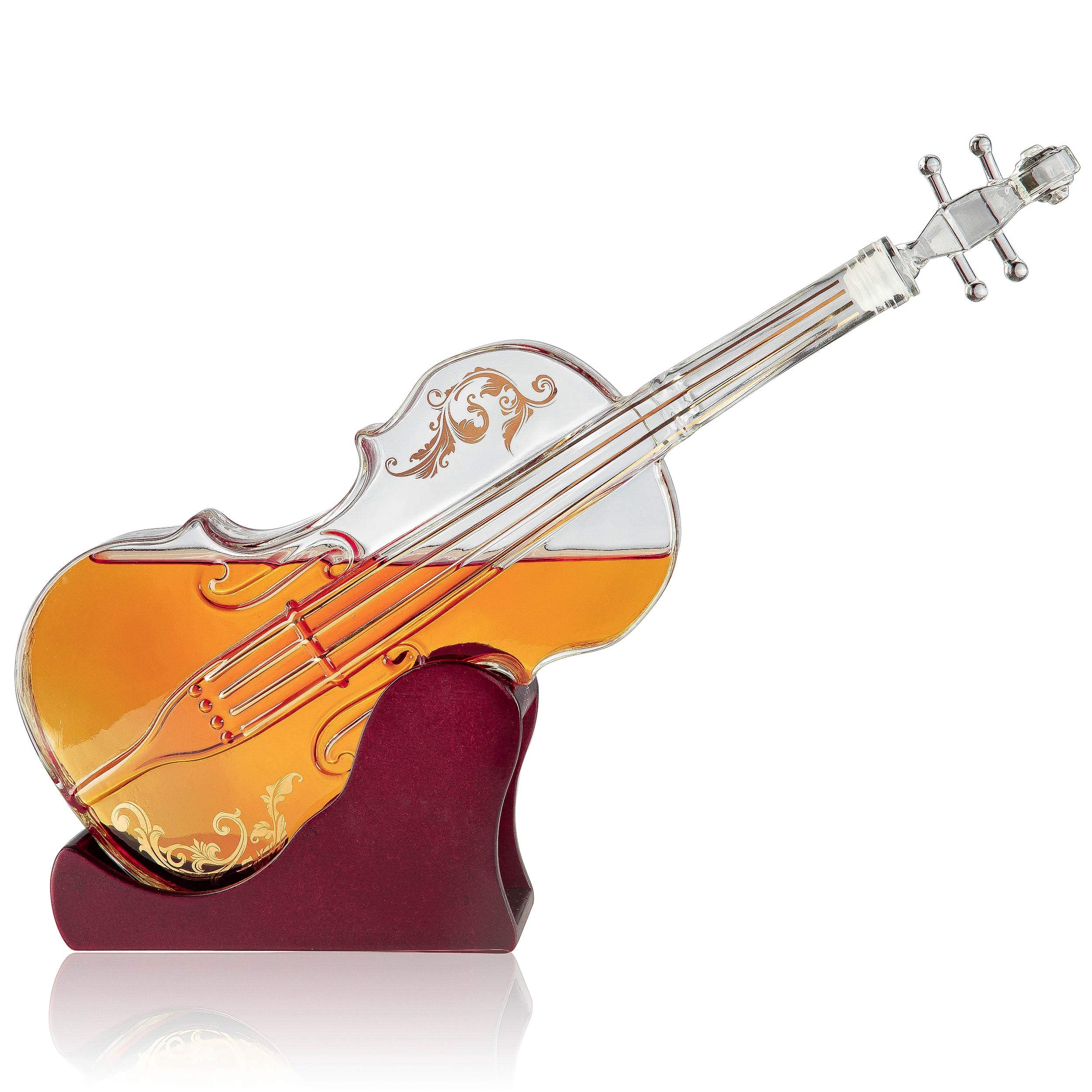 Saxophone Whiskey & Wine Decanter - 34 OZ Decanter Set with Two 10 Oz Whisky Glasses - Bourbon, Scotch, Liquor Gifts for Men, Dad, Father, Music Lover Gifts, Classical Instrument Room Home Décor