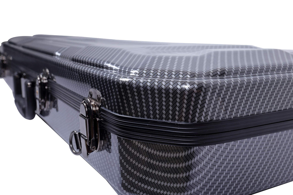 Crossrock 4/4 Violin Case with Carbon Pattern | Lightweight PC Shell, Plush Interior, Backpack Straps – Stylish & Protective for Daily Practice