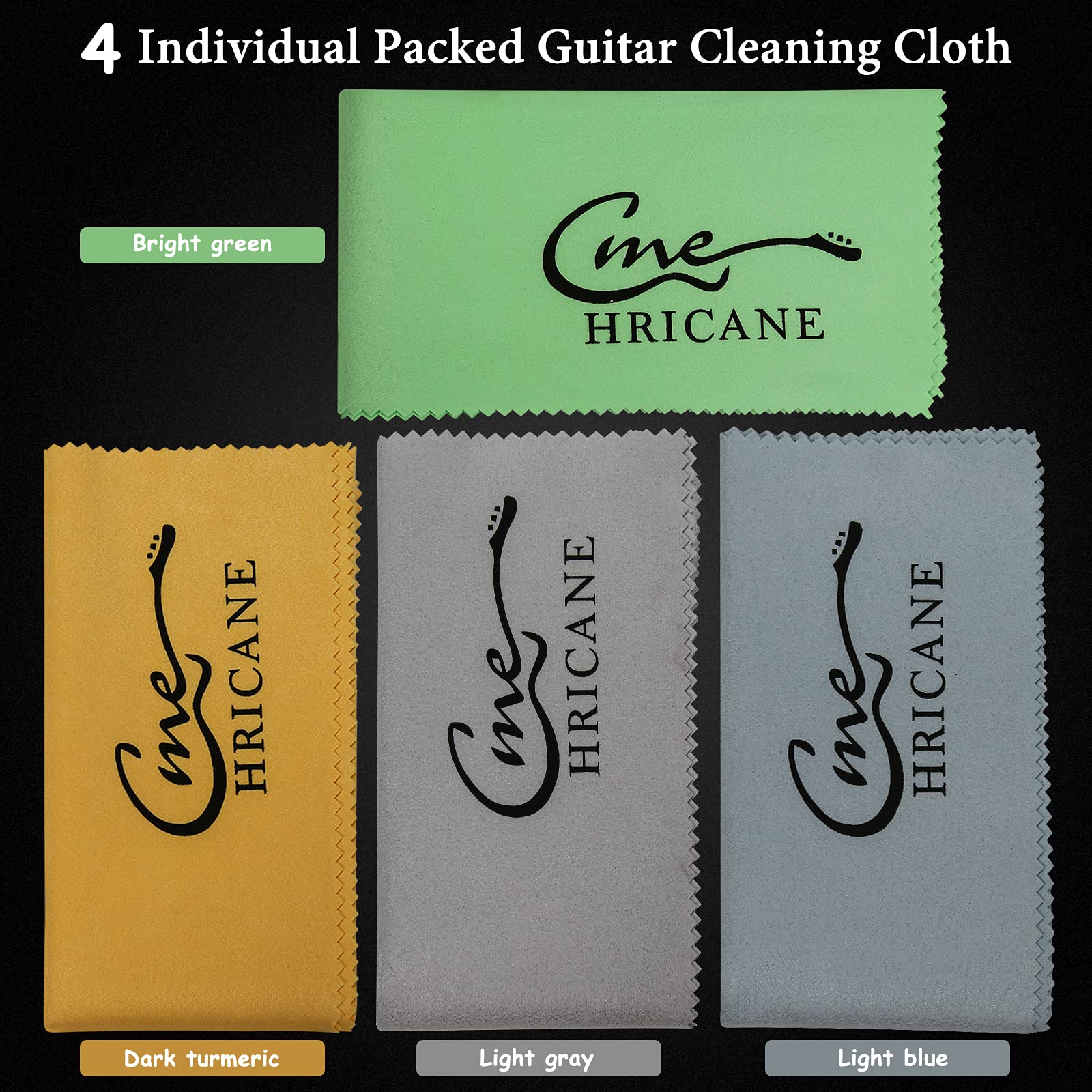 Guitar Cloths Ultrafine fiber suede (12"x12" Cloths) Plush Polishing Cloths for Musical Instruments Premium Polishing & Cleaning Cloths for Guitar Violin Piano Clarinet Trumpet (6 Pack Blue)