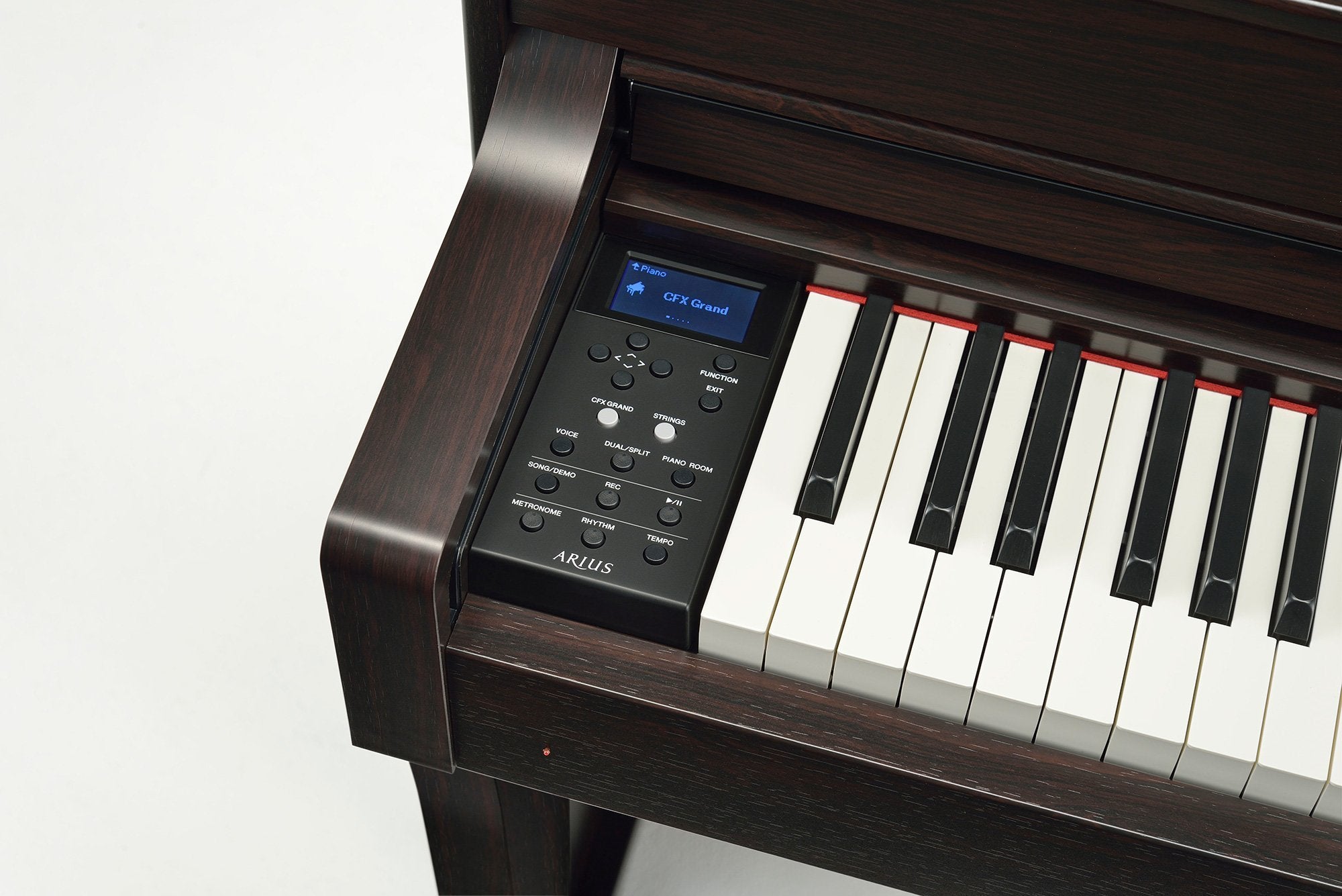 Yamaha Arius Series 88-Key Weighted Action Upright Digital Piano for Beginner and Intermediate Players, Dynamic Response, Grand Piano Sound, 3-pedal Unit, Bench Included, Rosewood YDP105R