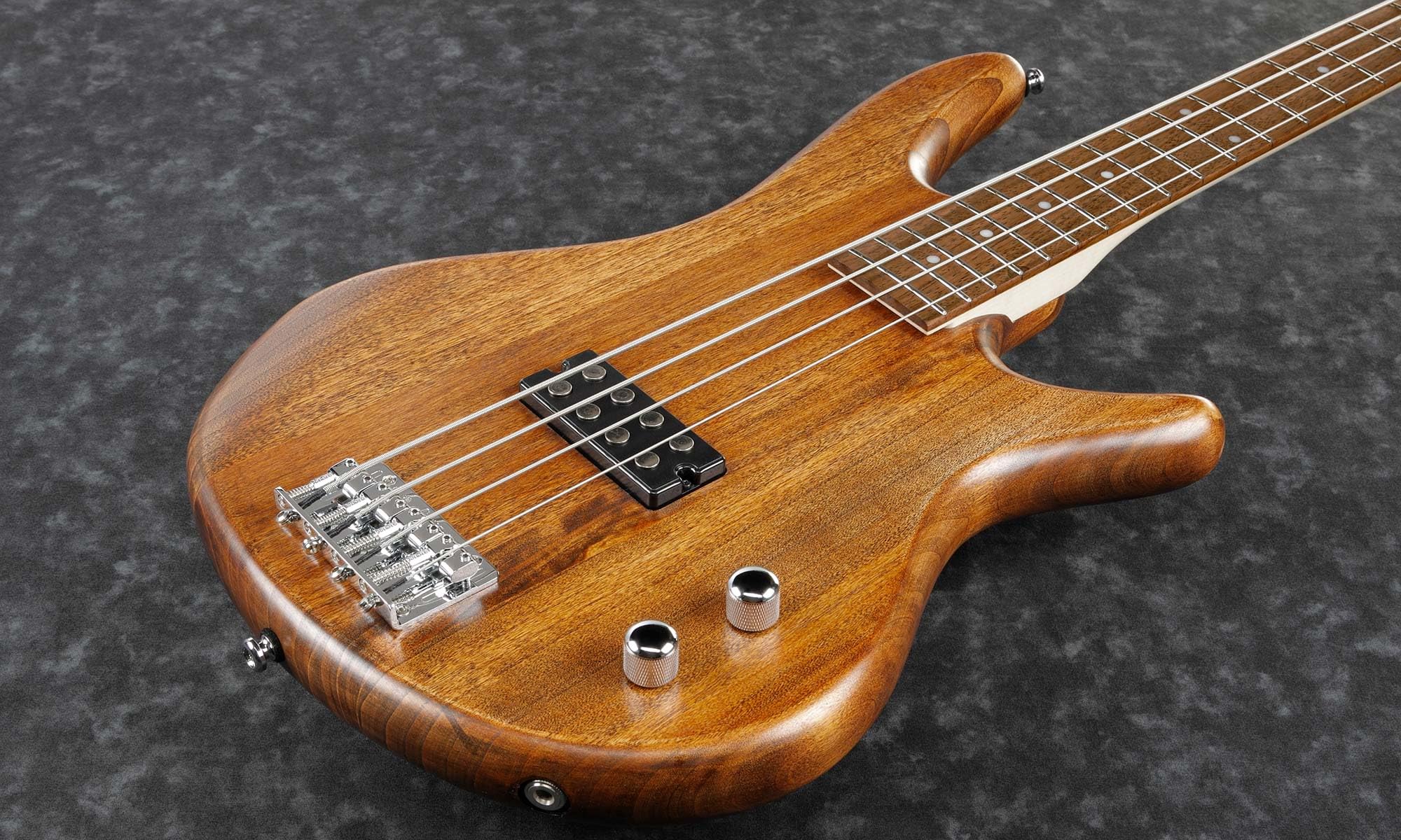 Ibanez GSR205B SR Gio 5-String Bass Guitar - Walnut Flat Bundle with Gig Bag, Tuner, Strap, Cable, Austin Bazaar Instructional DVD, and Polishing Cloth