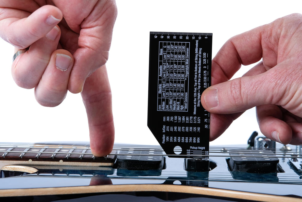 MusicNomad Precision String Action Gauge Ruler for String Height- Metric, SAE, 64ths (MN602)