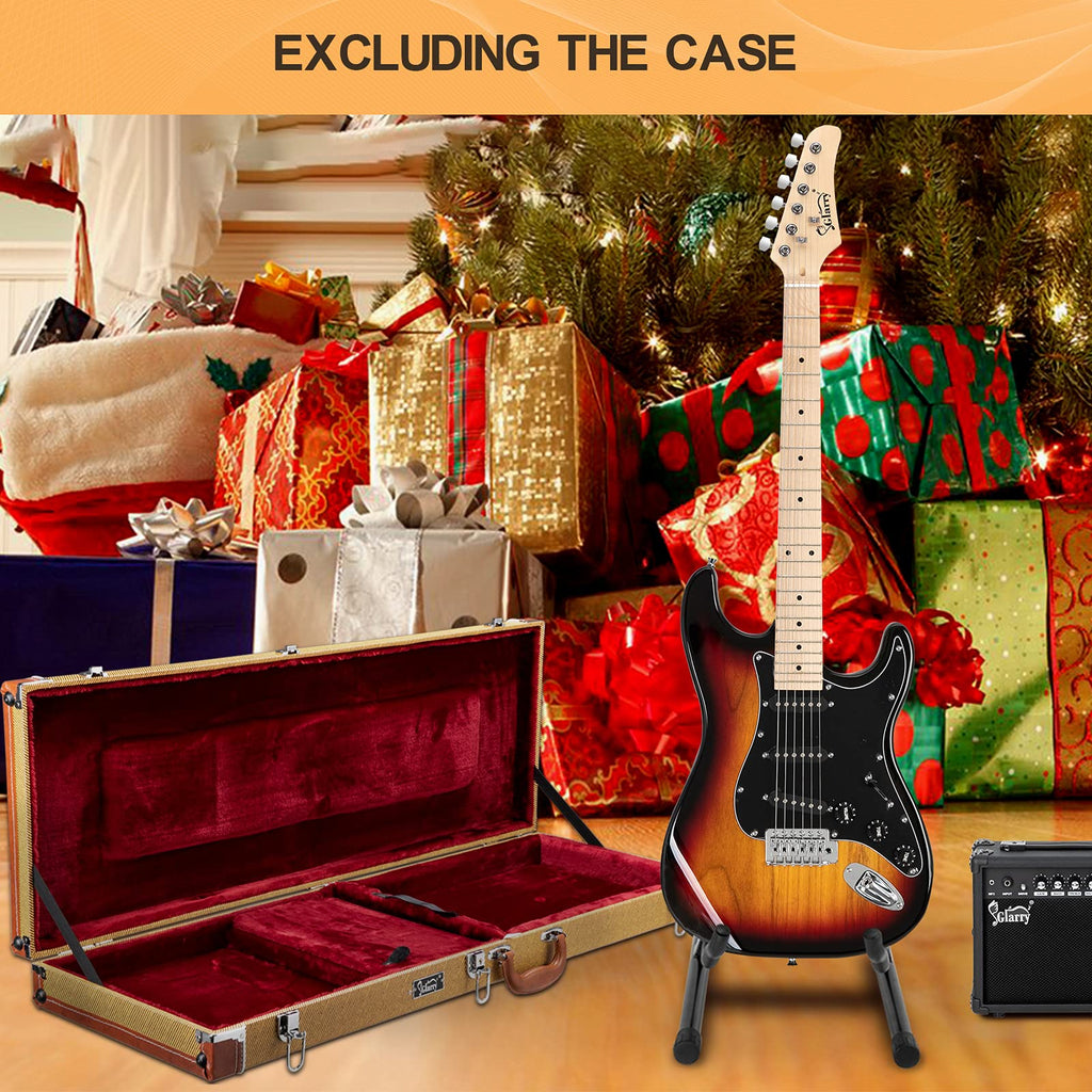 GLARRY Full Size Electric Guitar for Music Lover Beginner with 20W Amp and Accessories Pack Guitar Bag (GREEN, Left Handed 39")