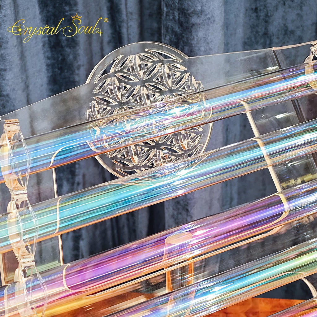 Crystal Soul C5-C6 432Hz Aurora 8 Notes Crystal Harp with Stand and case