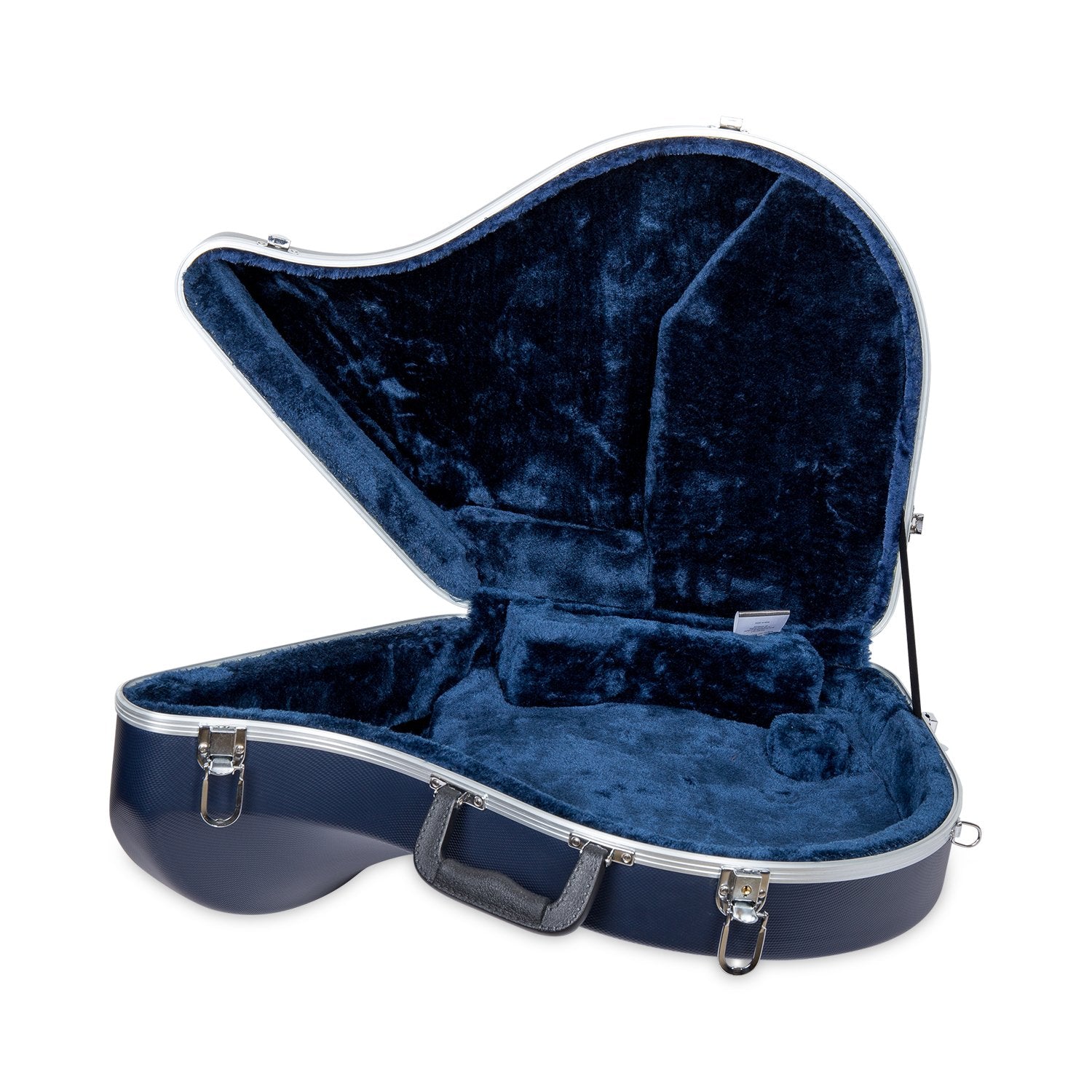 Crossrock ABS Trumpet Case for Bb Horn | Textured Blue Finish with Velvet Interior, Security Lock, Metal Feet & Detachable Strap (CRA862TRBL)