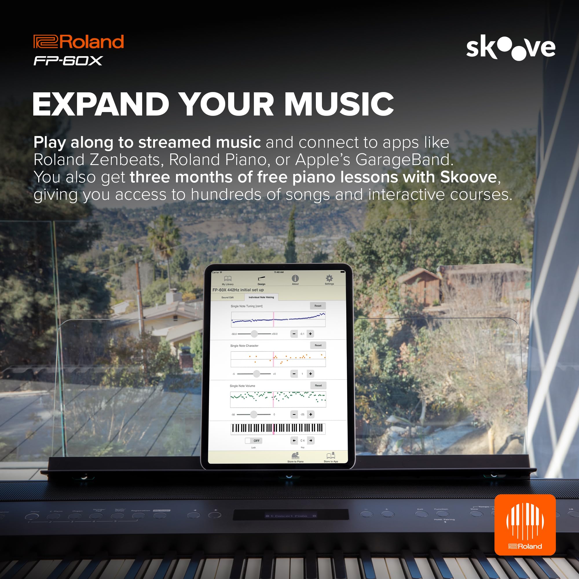 Roland FP-60X | Pro Performance 88-Note Digital Piano | Built-In Powerful Amplifier & Custom Stereo Speakers | Onboard Sound Customization | Curated Tones & FX | Bluetooth & MIDI Connectivity | Black