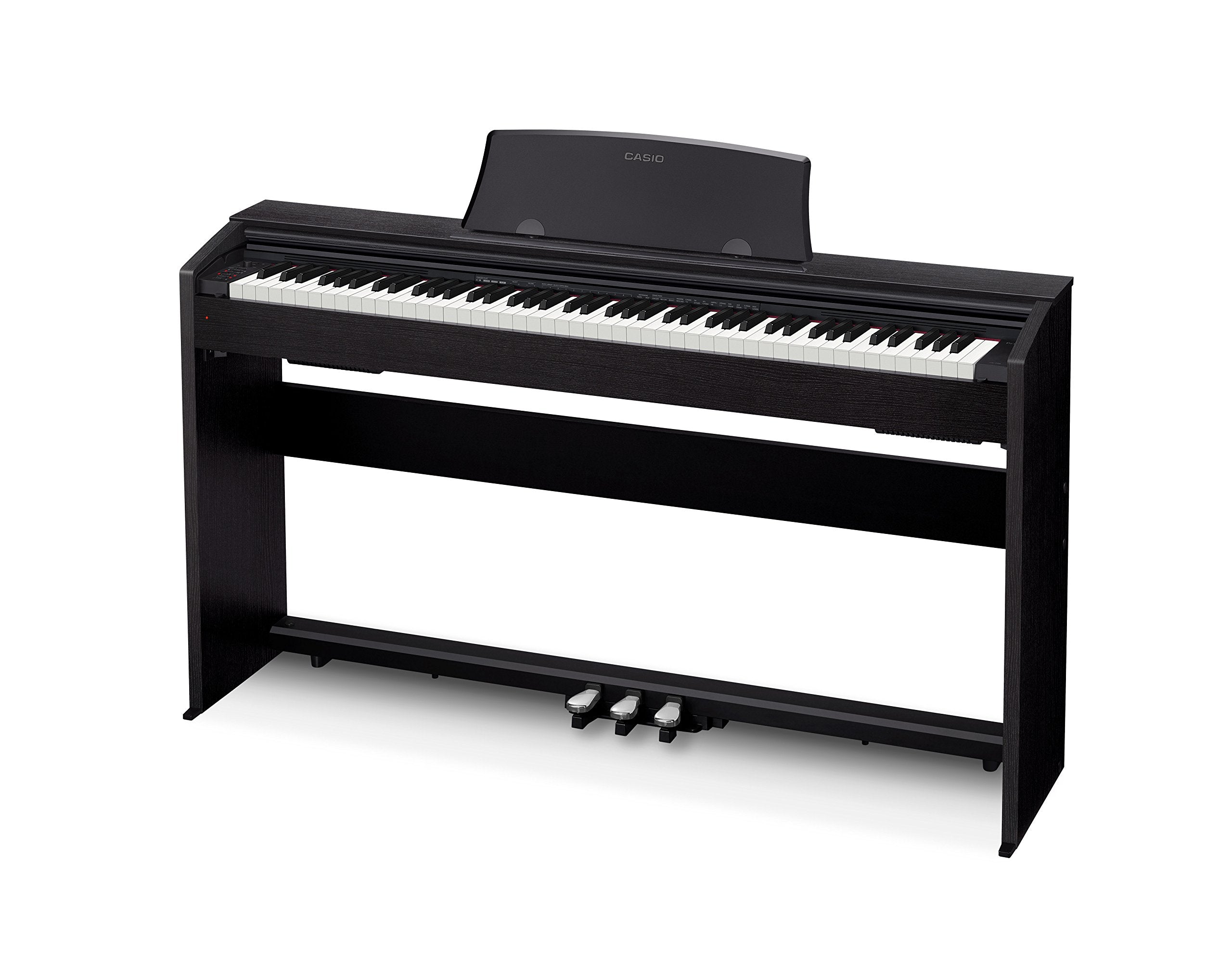 Casio PX-770 Privia Digital Piano - Black Bundle with Furniture Bench, Headphones, Instructional Book, Online Lessons, Instructional DVD, and Austin Bazaar Polishing Cloth