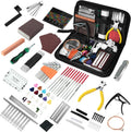 106Pcs Guitar Tool Kit, Guitar Accessories Guitar Maintenance Kit, Guitar Repair Kit with Capo Guitar Strings Picks Bridge Pins Gauge, TIMDAM Guitar Setup Kit for Ukulele Bass Mandolin Banjo Guitar