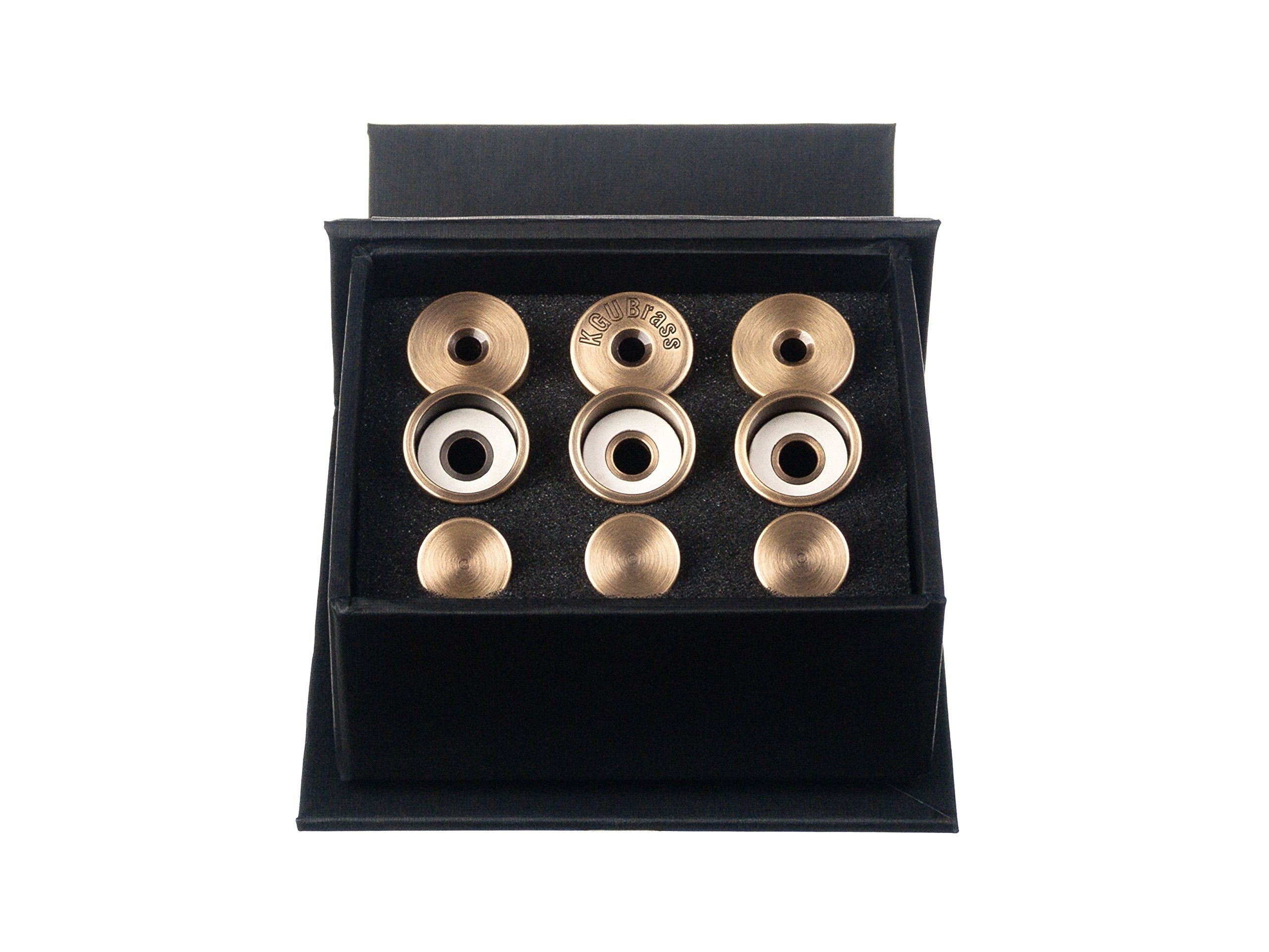 Trumpet Trim Kit for improving the sound. For all Bach Stradivarius Trumpet. Custom made KGUBrass (HEAVY, Antique Bronze Lacquer)