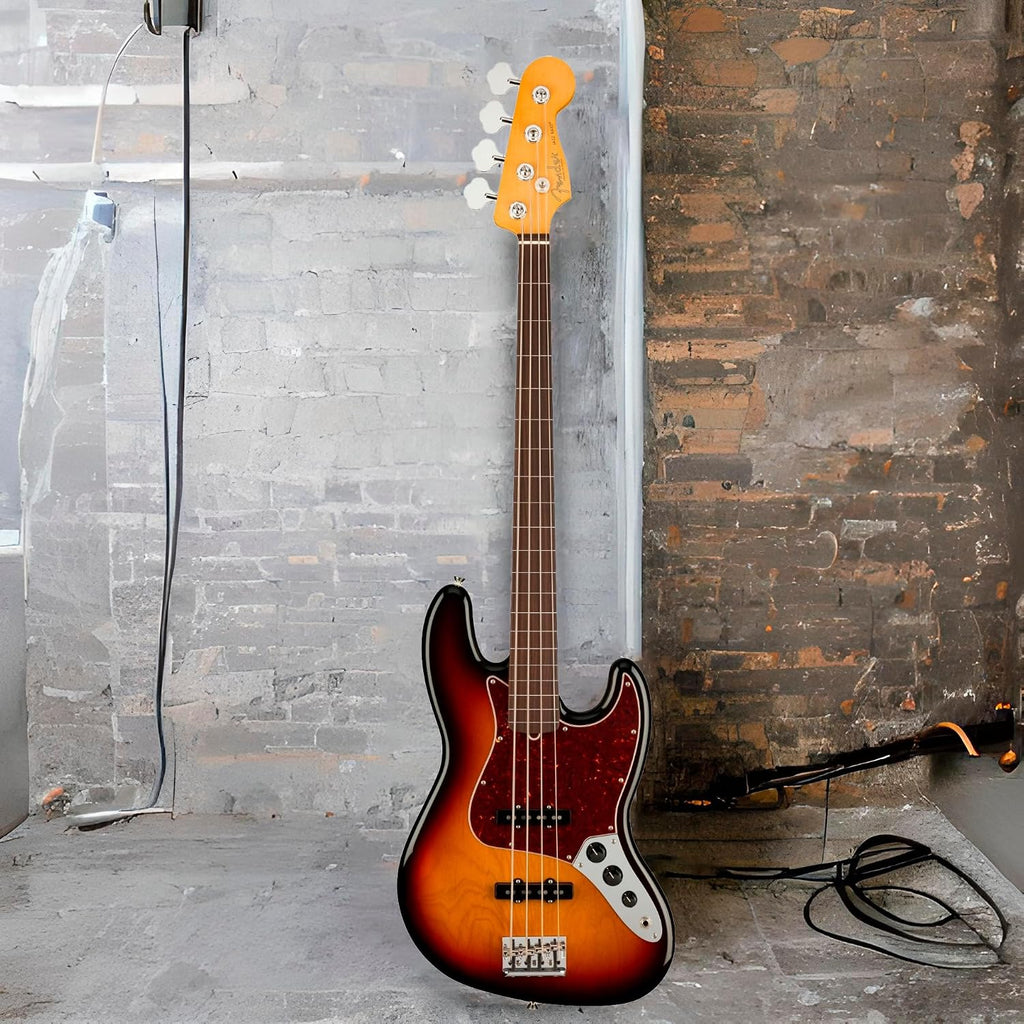 Fender American Professional II Jazz Bass, 3-Color Sunburst, Fretless, Rosewood Fingerboard | Rosewood Fingerboard, Alder Body, V-Mod Ii Pickups, Himass Bridge, Case