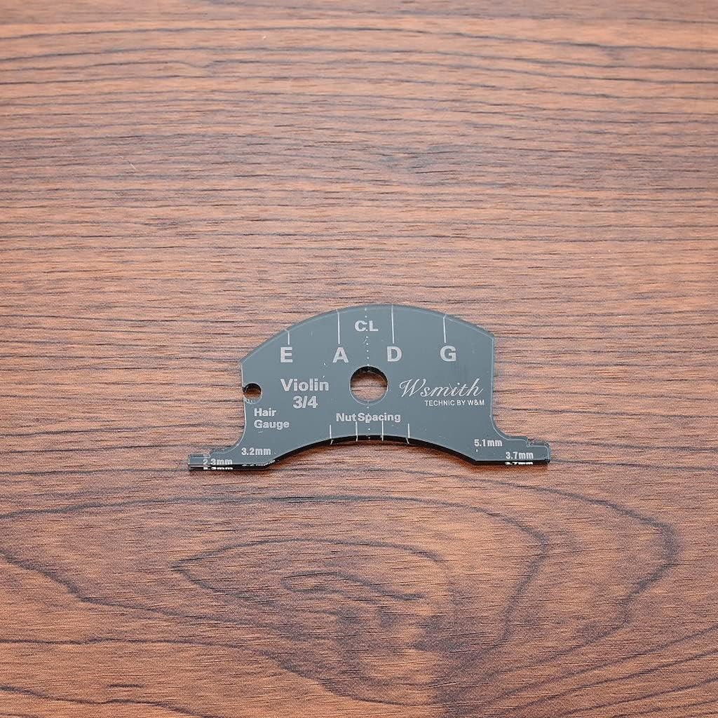 Alnicov Violin Bridges Repair Reference Tool Fingerboard Scraper Making Template Tool 3/4 Black
