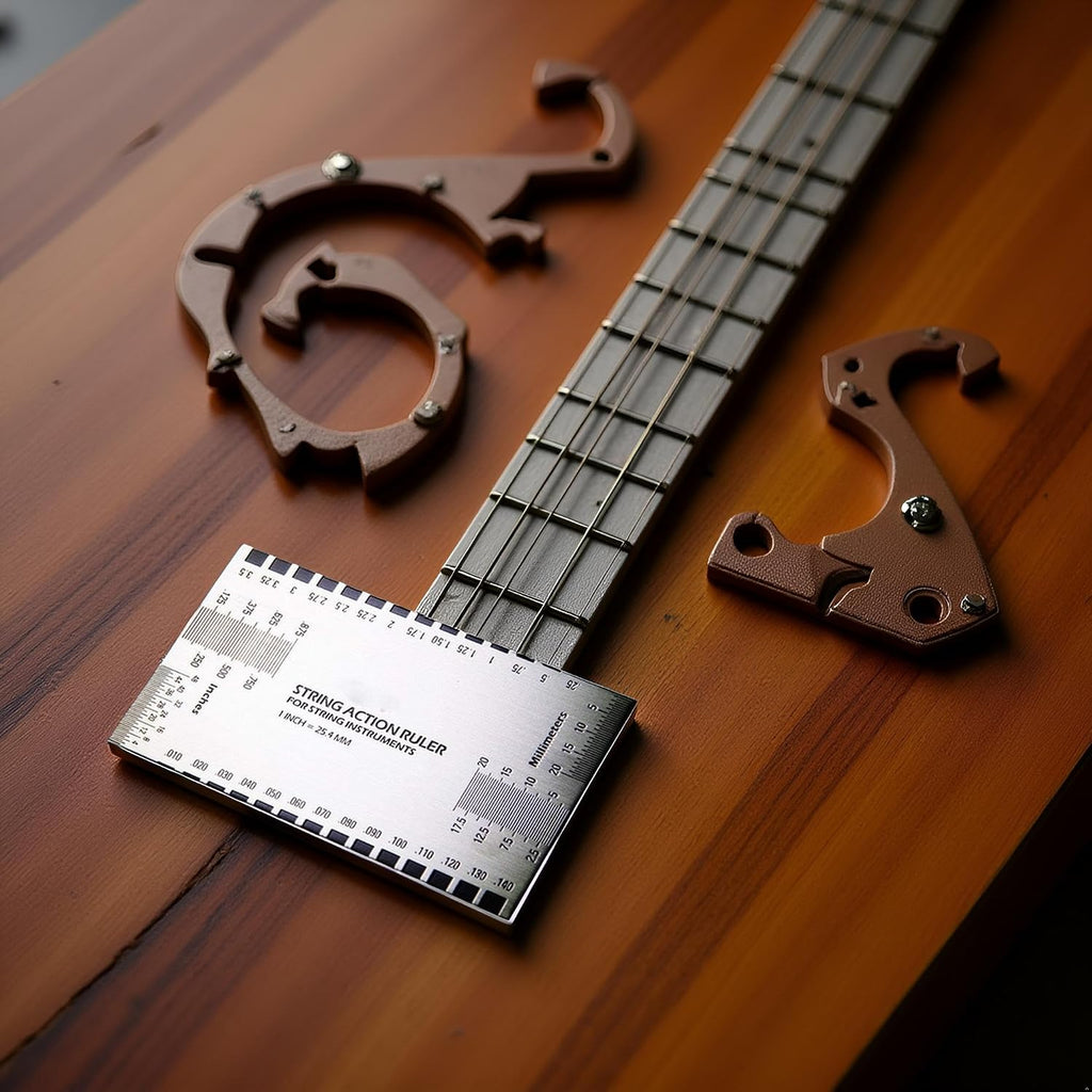 Silver International Measurement Standard String Action Ruler Gauge Guitar Luthier Tool Useful,Guitar and Bass Accessories, Instrument Accessories