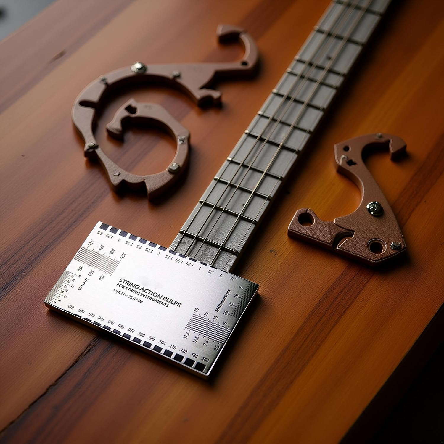 Silver International Measurement Standard String Action Ruler Gauge Guitar Luthier Tool Useful,Guitar and Bass Accessories, Instrument Accessories