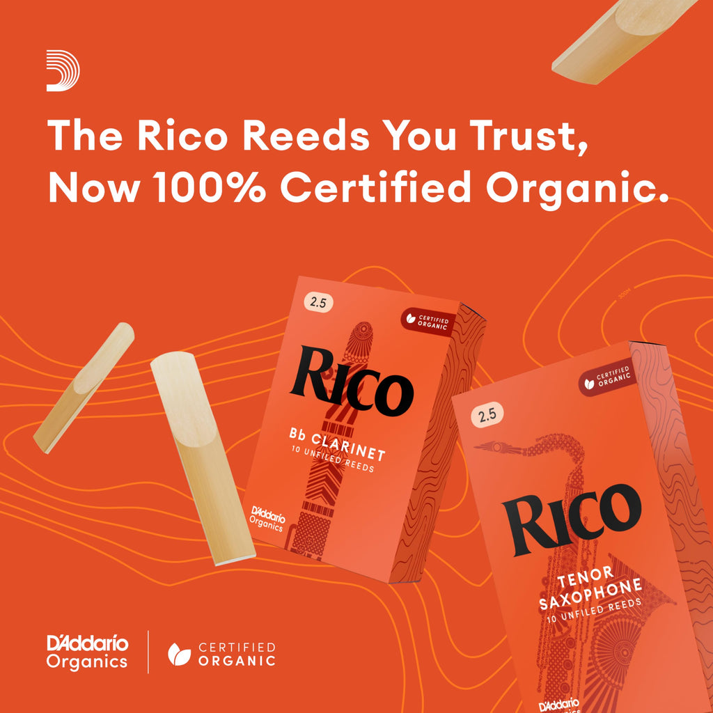 D’Addario Woodwinds - Rico Baritone Sax Reeds - RLA1025 - Strength 2.5, 10-Pack