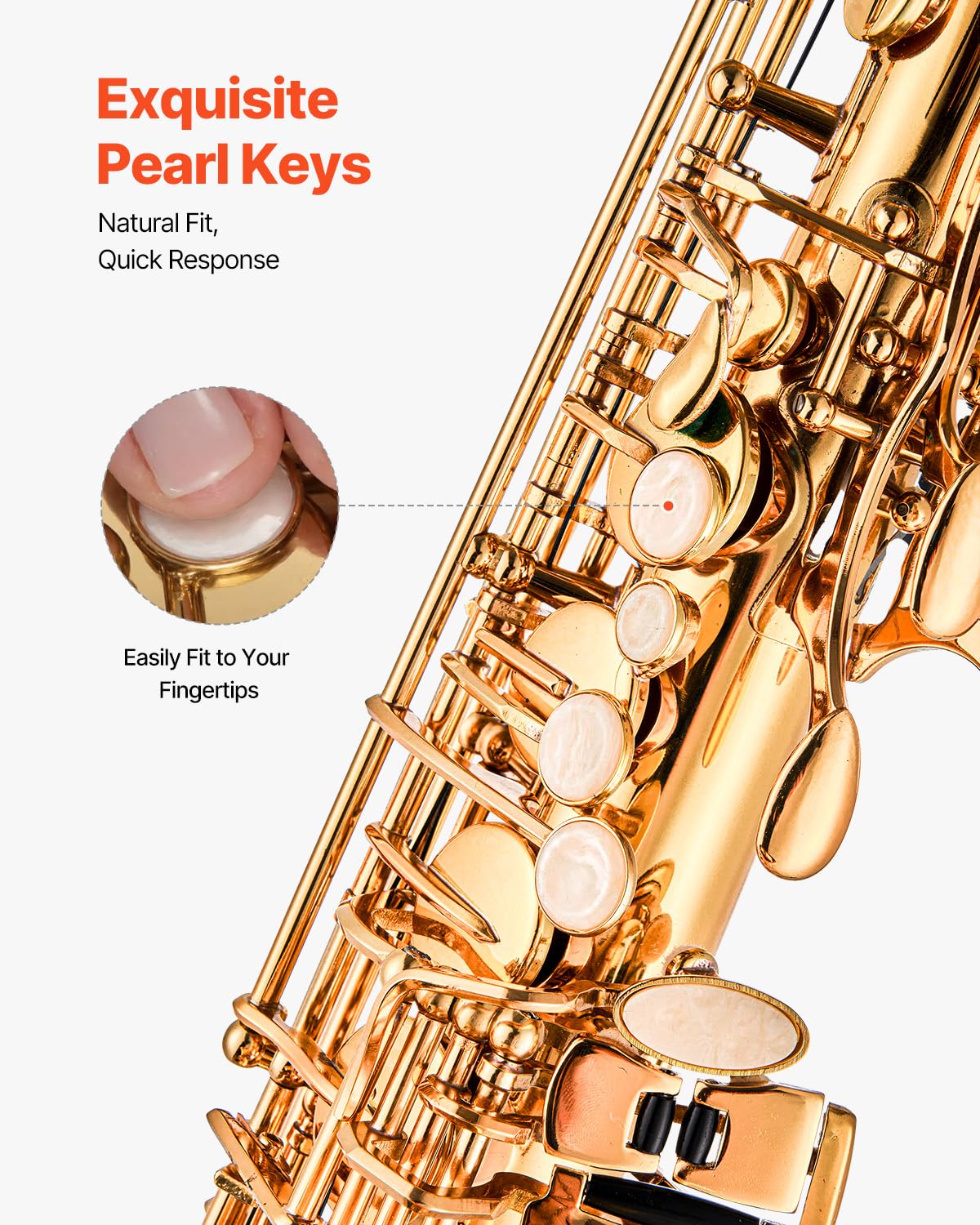 VEVOR Tenor Saxophone, B Flat, Professional Brass Saxophone Beginner Kit with Carrying Case, Mouthpiece, Straps, Cleaning Cloth, Gloves, Neck Strap, 23 Keys Tenor Sax Kit, for Beginners Students, Gold
