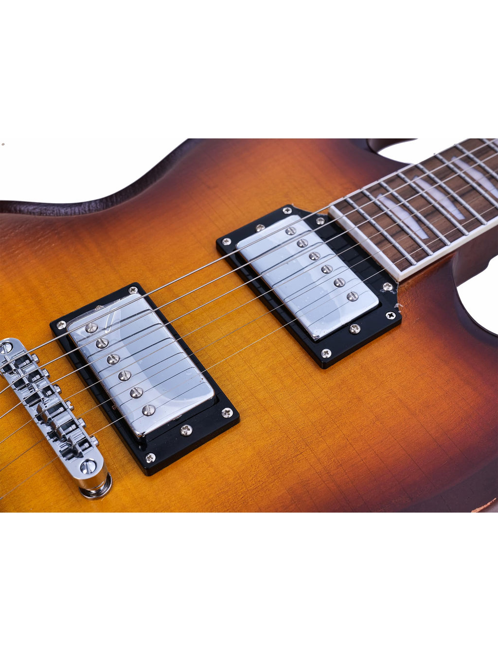 KGD Relic Electric Guitar,Solid Body Electric Guitar With Mahogany Body and Neck,Rosewood Fingerboard,Bone Nut,SG style 6-String Guitar,Professional/Electric Guitars for Adults