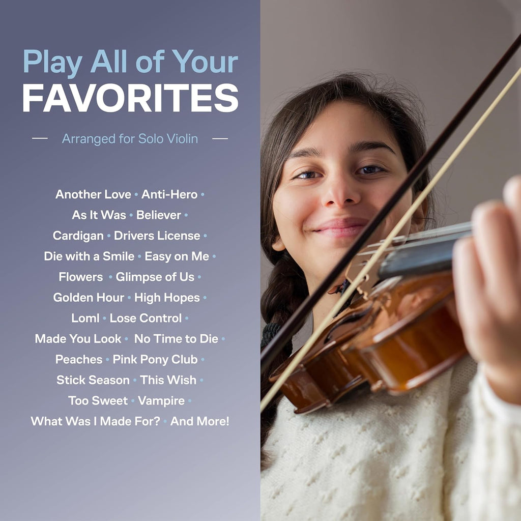 101 Top Hits for Violin | Sheet Music Book for Violin Players | Easy Pop and Viral Songs for Solo Practice and Performance | Modern Violin Songbook with 101 Hit Tunes