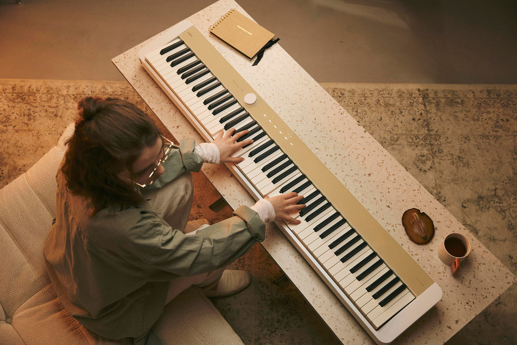 Casio Privia PX-S1100 – 88-Key Touch-Responsive Weighted Digital Piano | Ultra-Portable | Superior Sound | German Grand Tone, Bluetooth, Casio Music Space App | Mellow Beige