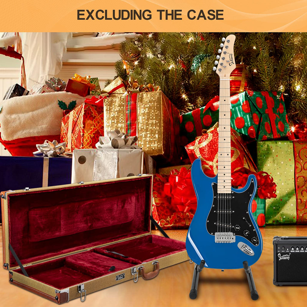 GLARRY Full Size Electric Guitar for Music Lover Beginner with 20W Amp and Accessories Pack Guitar Bag (GREEN, Left Handed 39")